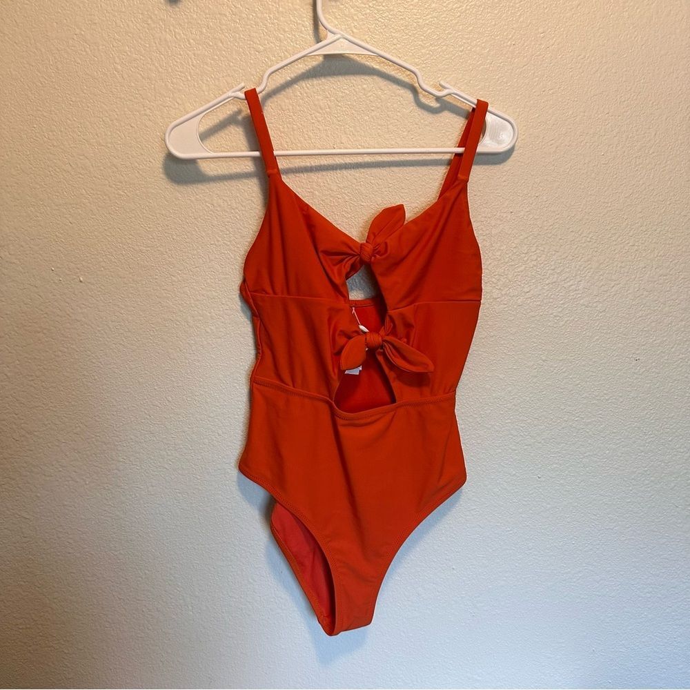 Cupshe One Piece Swim Suit Orange NWOT